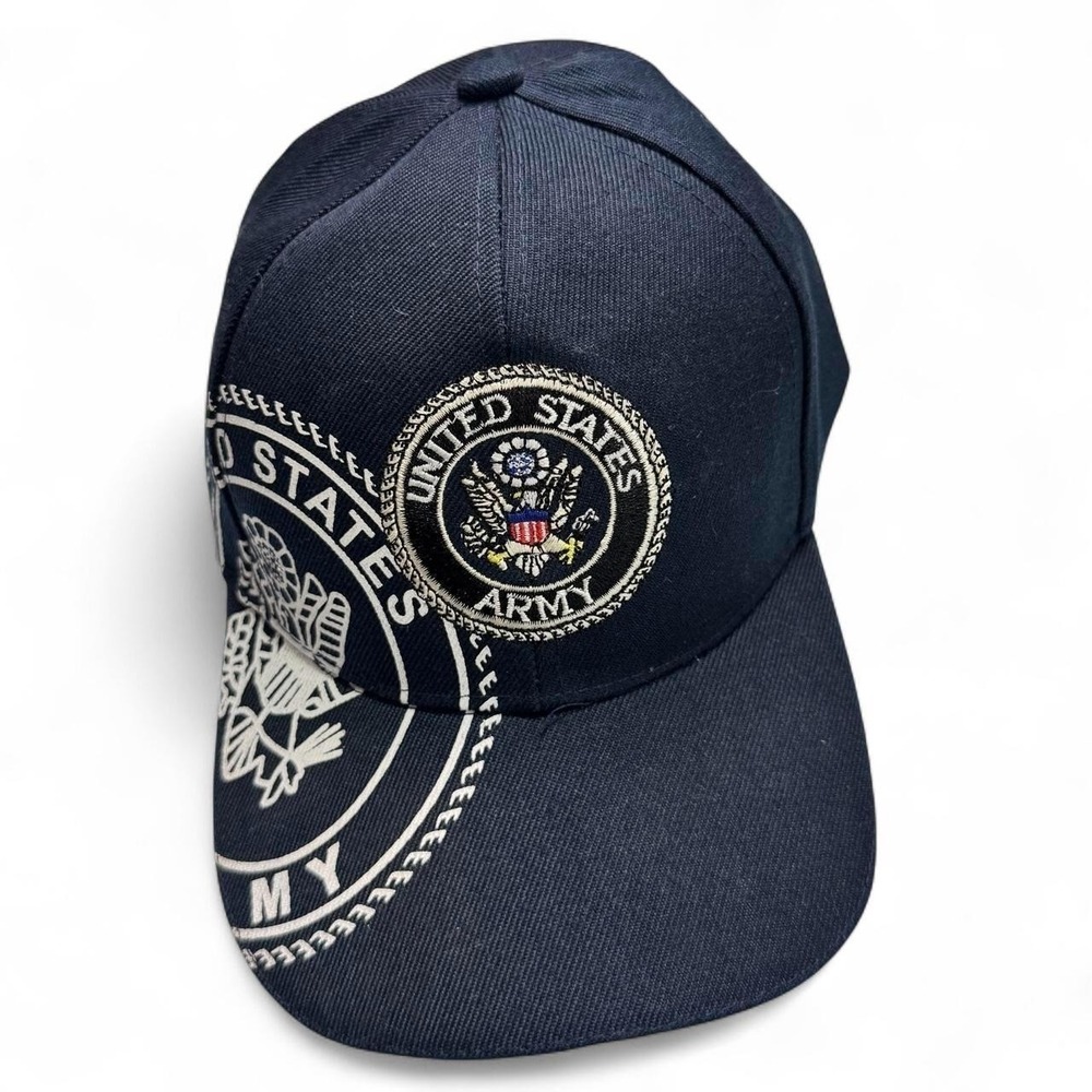 United States Army Navy Blue Embroidered Seal Baseball Cap Adjustable Hat